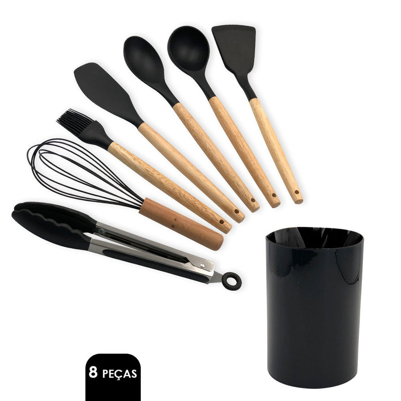 Conjunto Utensílios em Silicone 8 Peças