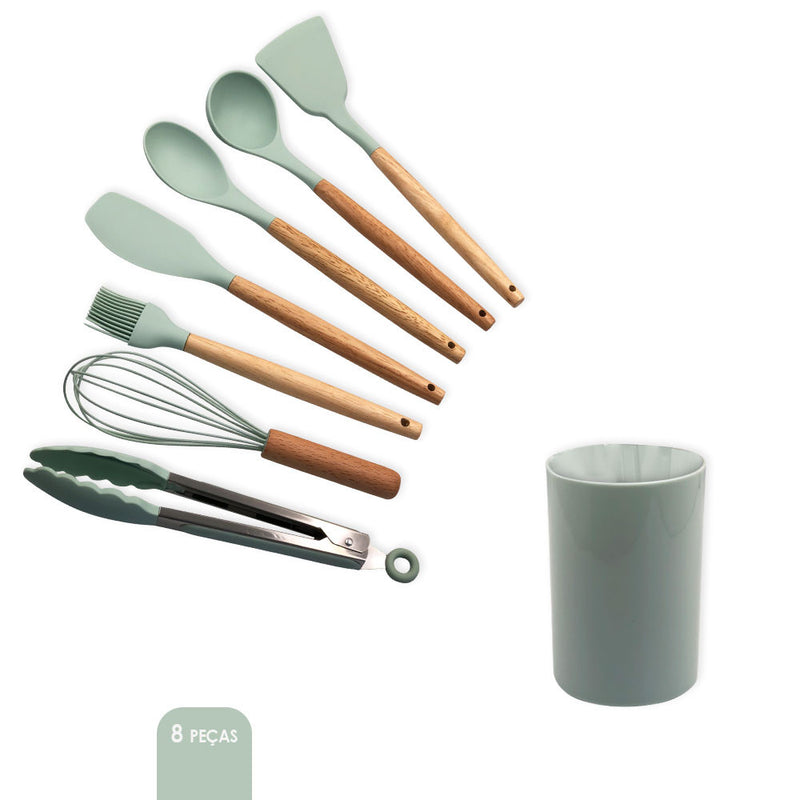 Conjunto Utensílios em Silicone 8 Peças