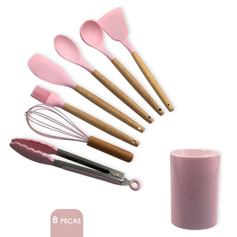 Conjunto Utensílios em Silicone 8 Peças