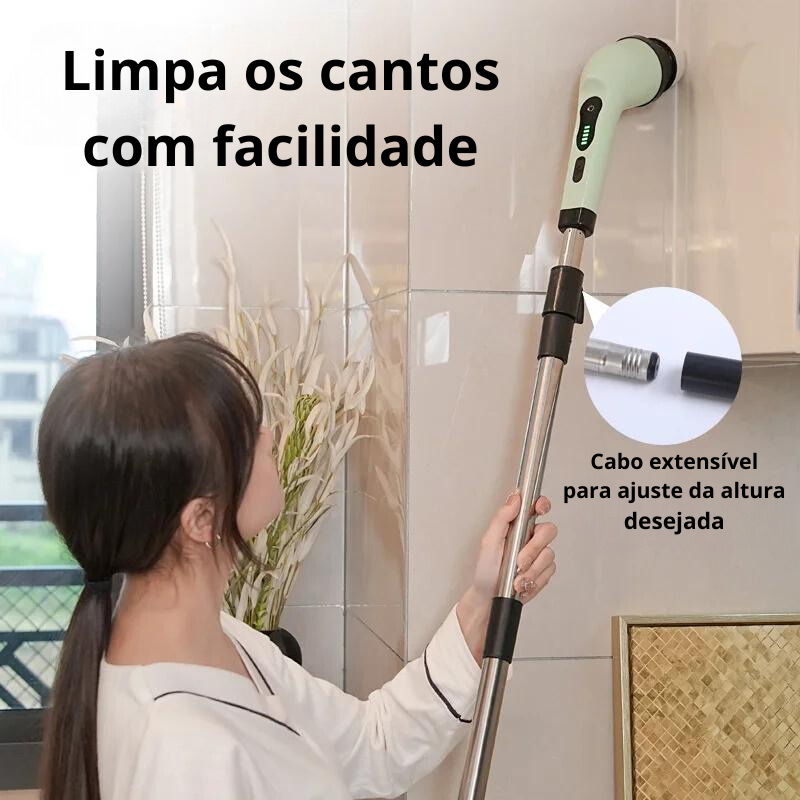 Escova Elétrica de Limpeza Sem Fio