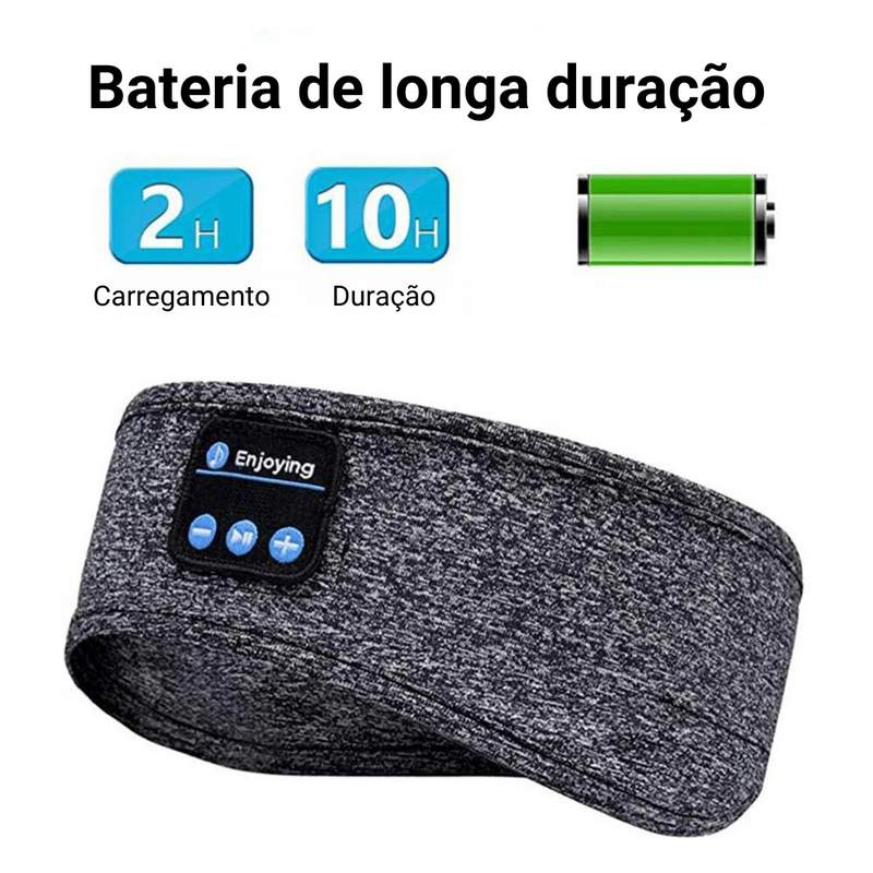 Faixa de Cabeça com Fone de Ouvido Bluetooth Embutido