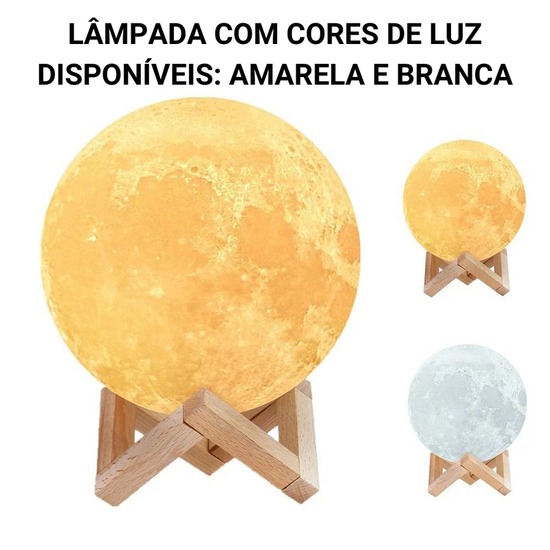 Luminária de Led Lua Cheia