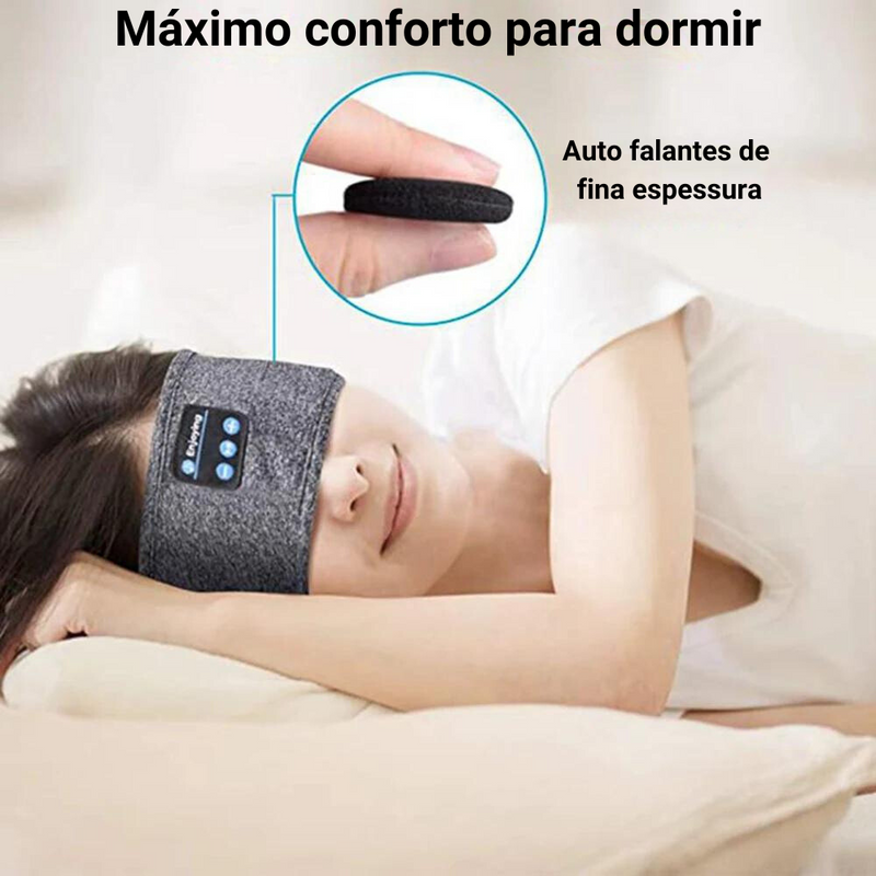 Faixa de Cabeça com Fone de Ouvido Bluetooth Embutido