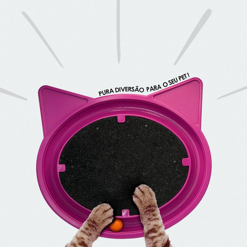 Arranhador para Gatos com Bolinha Interativa Anti-stress