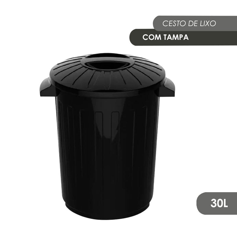 Cesto de Lixo com Tampa 30 Litros