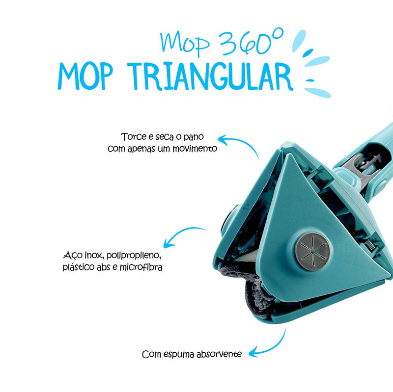 Mop Triangular Giratório 360°