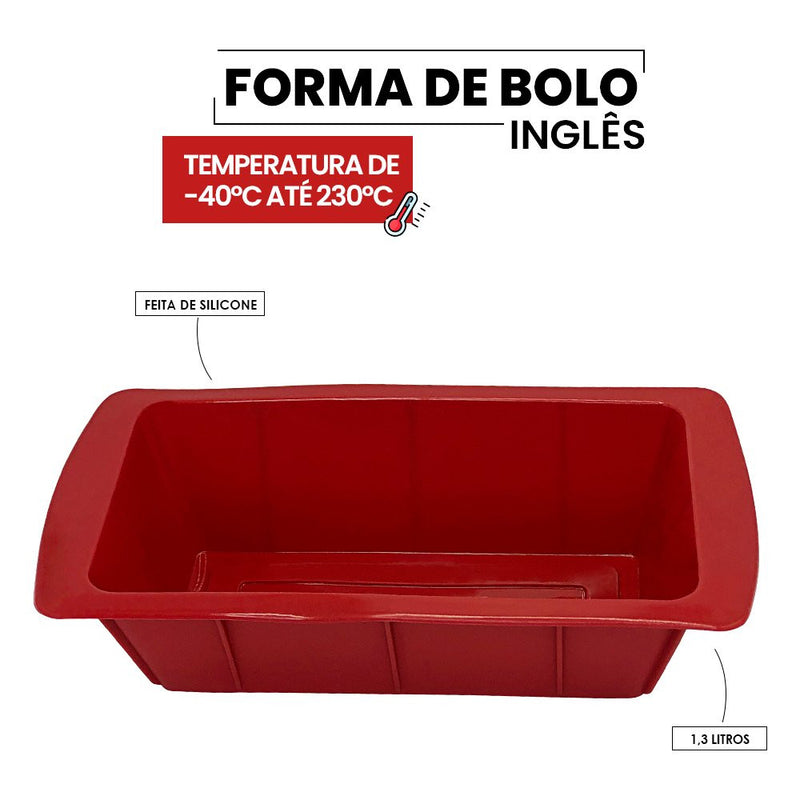 Forma de Silicone para Pão e Bolo Inglês